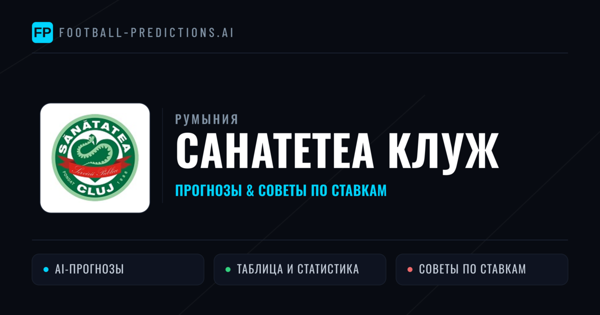 Санатетеа Клуж прогнозы и статистика