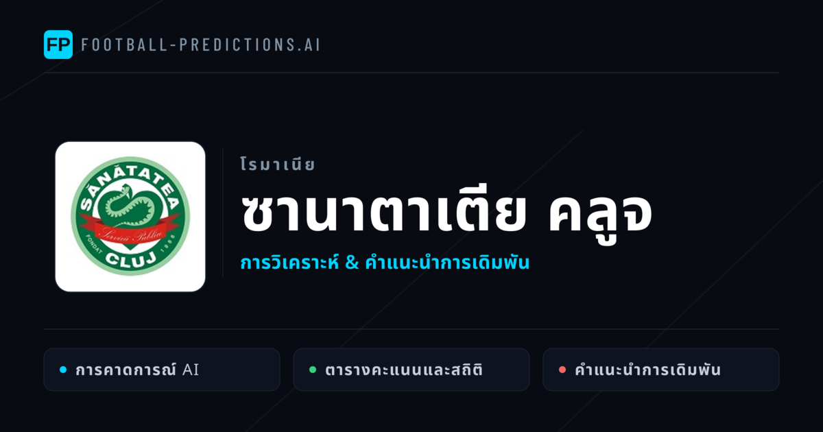 ซานาตาเตีย คลูจ การวิเคราะห์และสถิติ
