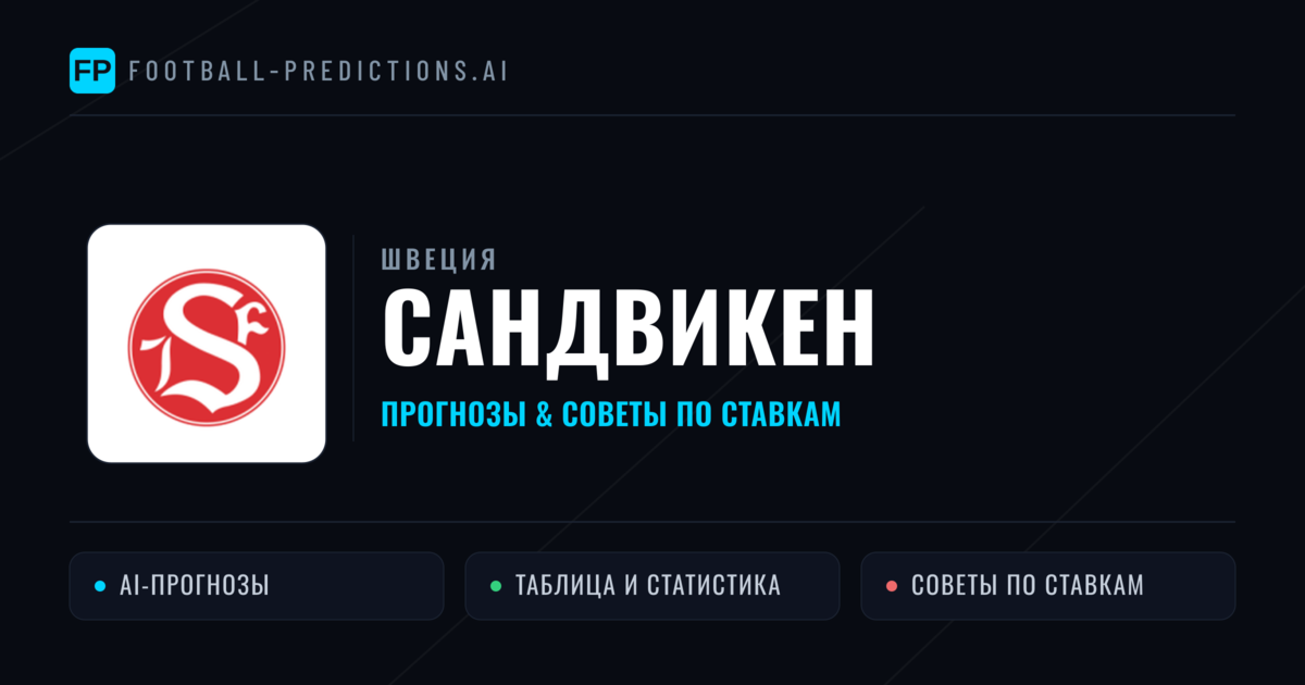 Сандвикен прогнозы и статистика