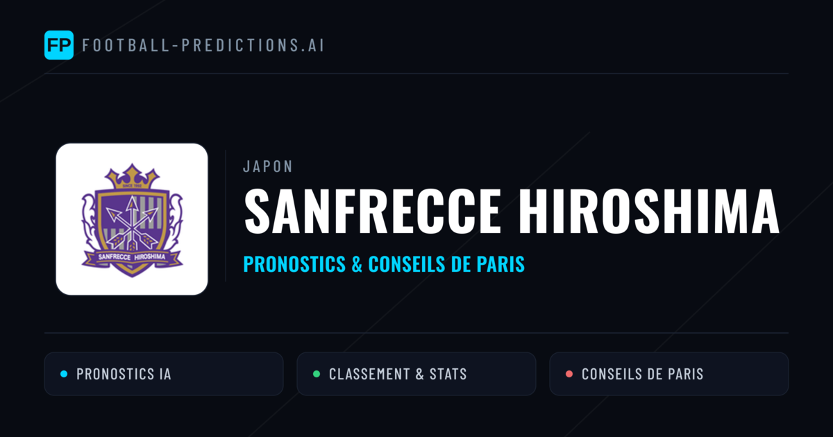 Sanfrecce Hiroshima Pronostics & Statistiques