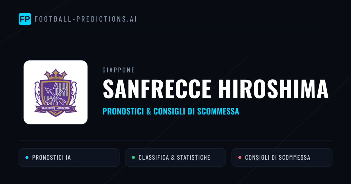 Pronostici e Statistiche Sanfrecce Hiroshima
