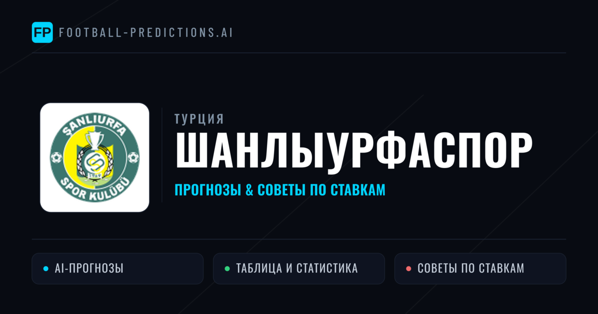 Шанлыурфаспор прогнозы и статистика