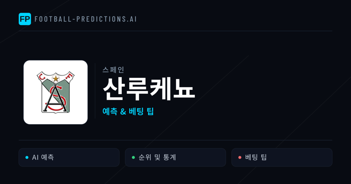 산루케뇨 축구 예측 & 통계