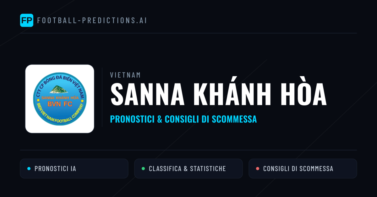 Pronostici e Statistiche Sanna Khánh Hòa