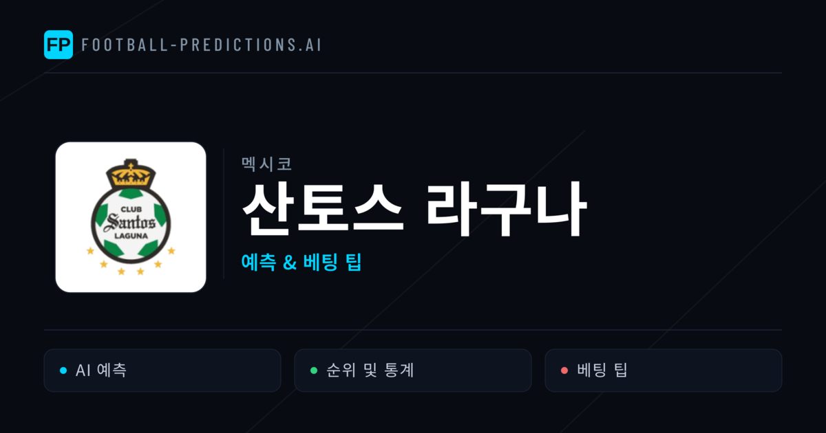 산토스 라구나 축구 예측 & 통계