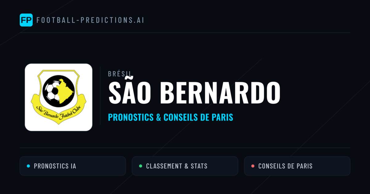 São Bernardo Pronostics & Statistiques
