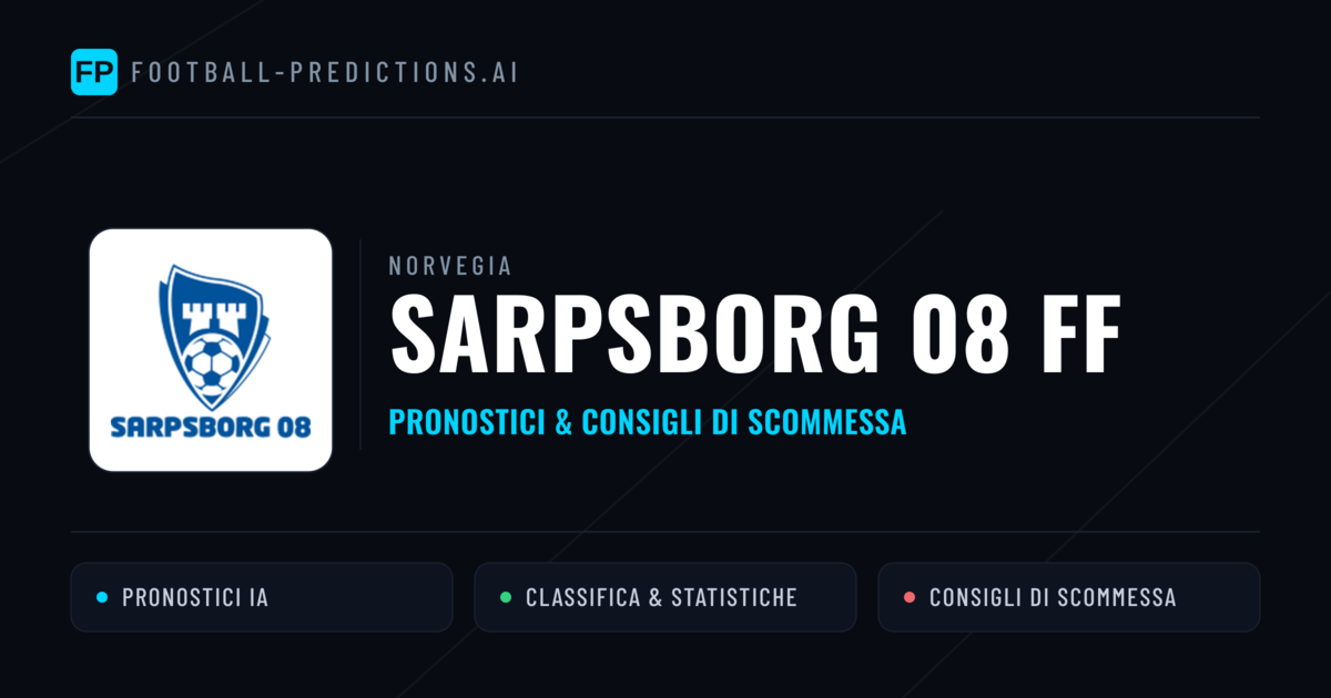 Pronostici e Statistiche Sarpsborg 08 FF