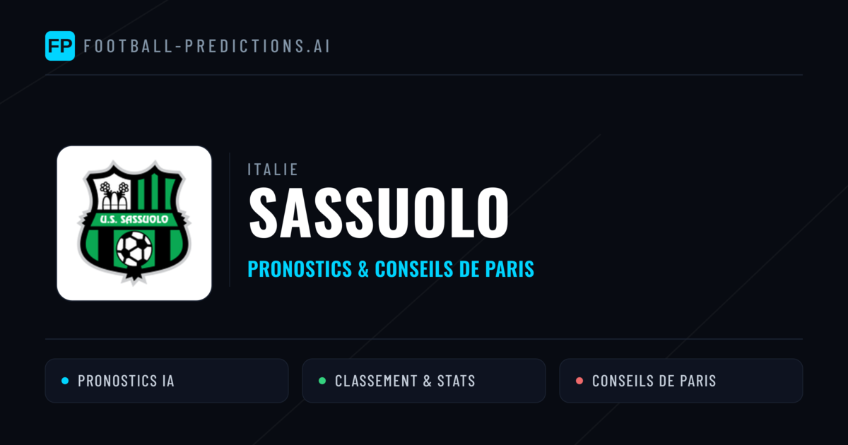 Sassuolo Pronostics & Statistiques