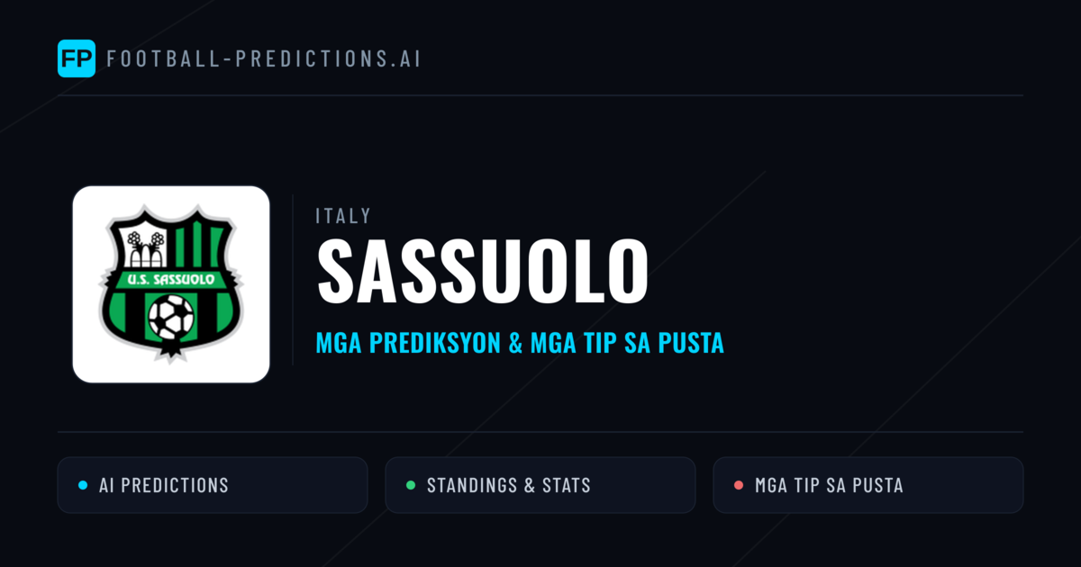 Sassuolo Predictions & Stats