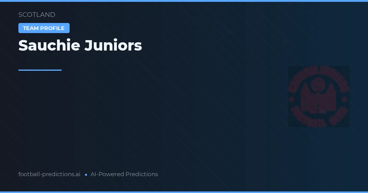 Sauchie Juniors Predictions & Stats