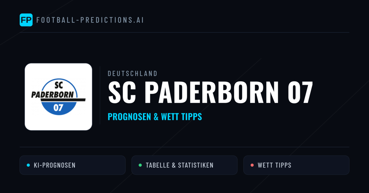 SC Paderborn 07 Prognosen & Statistiken