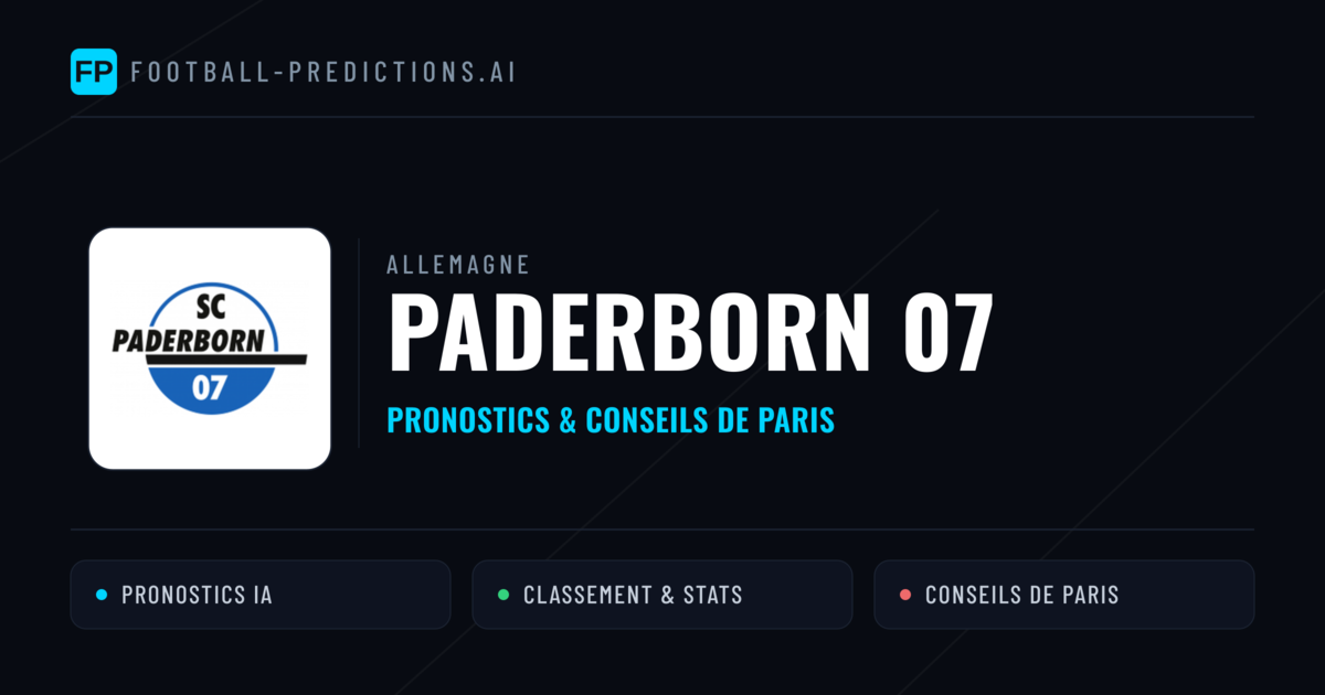 Paderborn 07 Pronostics & Statistiques