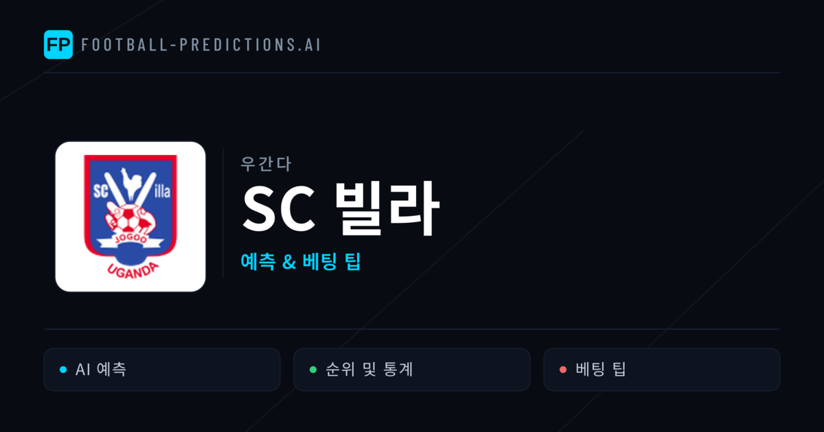 SC 빌라 축구 예측 & 통계