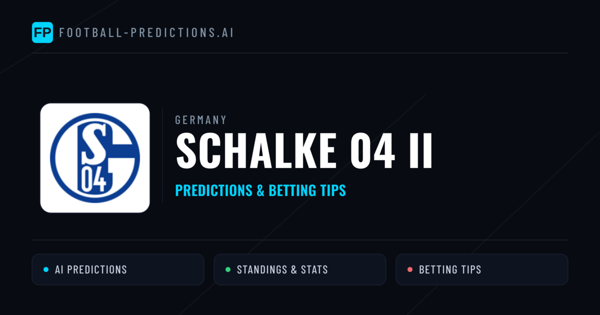 Schalke 04 II Predictions & Stats