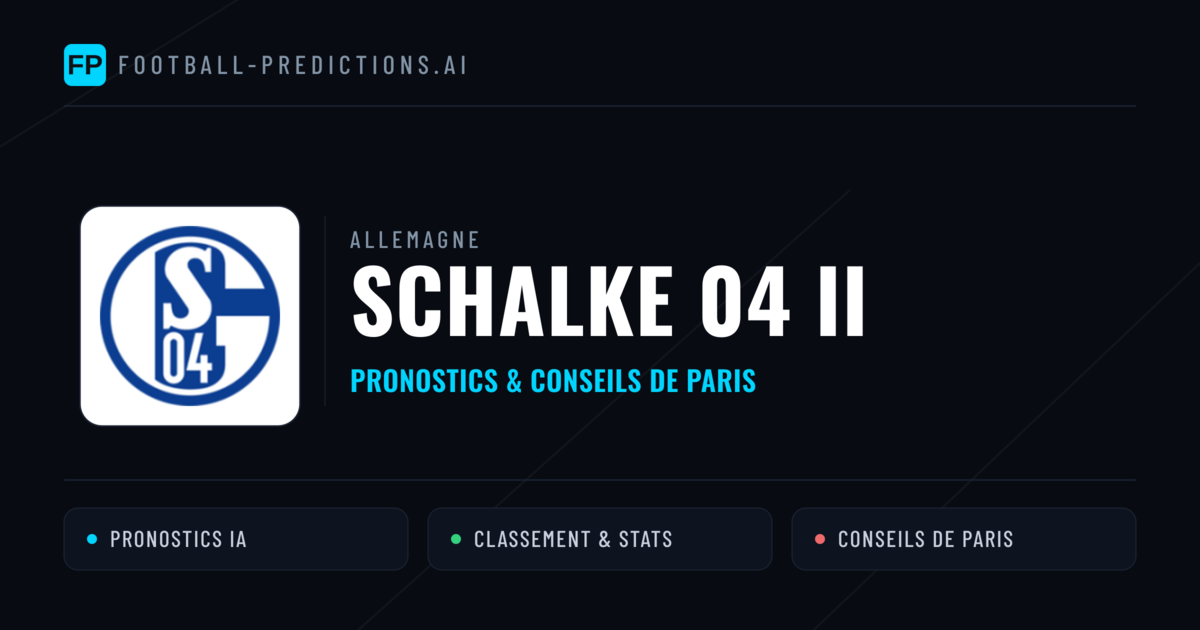 Schalke 04 II Pronostics & Statistiques