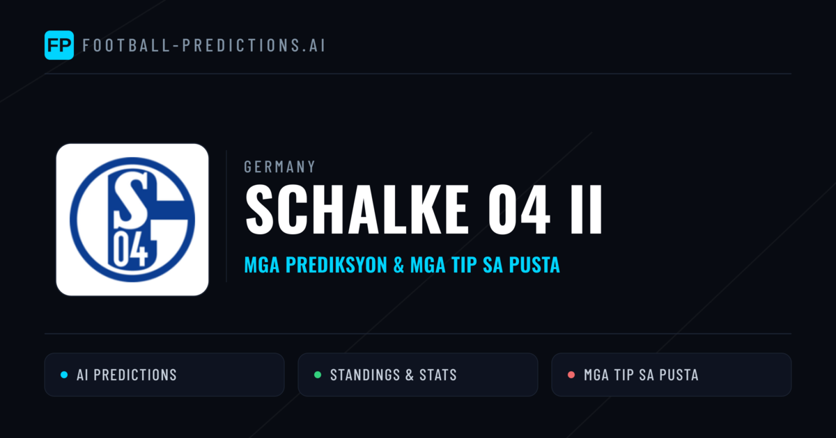 Schalke 04 II Predictions & Stats