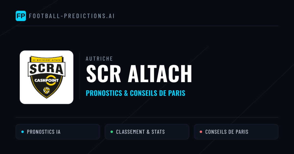 SCR Altach Pronostics & Statistiques