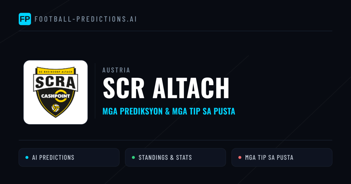 SCR Altach Predictions & Stats