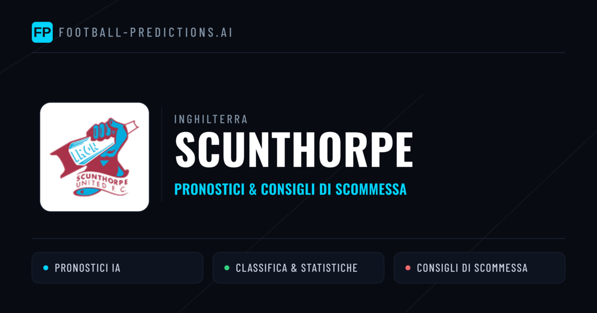 Pronostici e Statistiche Scunthorpe
