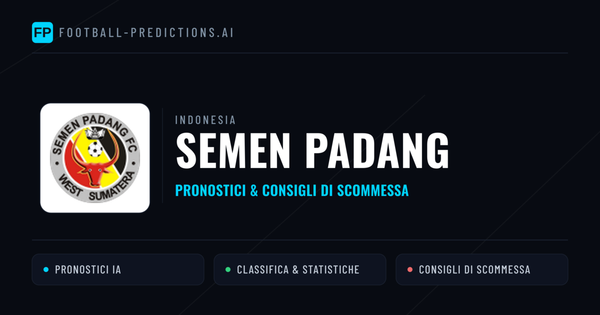 Pronostici e Statistiche Semen Padang