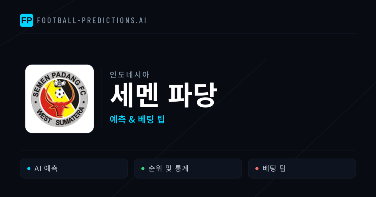 세멘 파당 축구 예측 & 통계