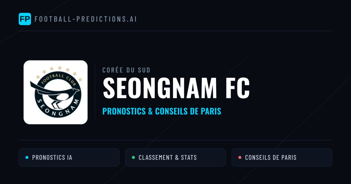 Seongnam FC Pronostics & Statistiques