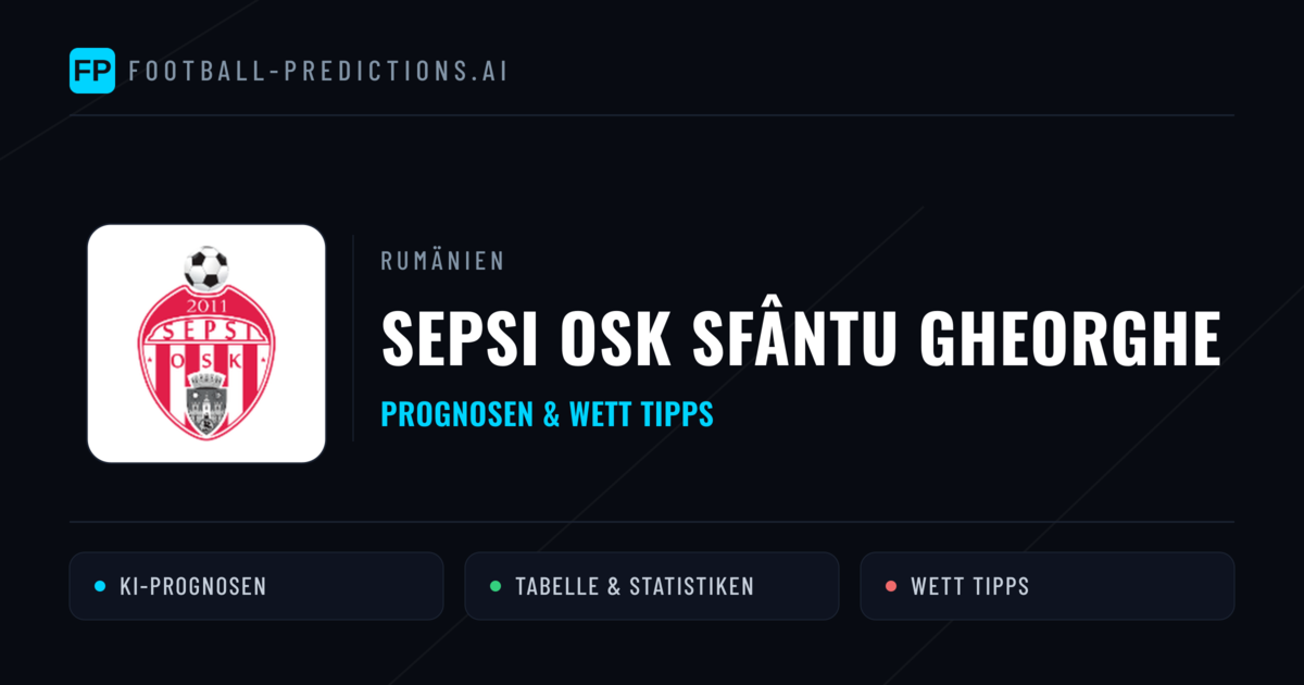 Sepsi OSK Sfântu Gheorghe Prognosen & Statistiken