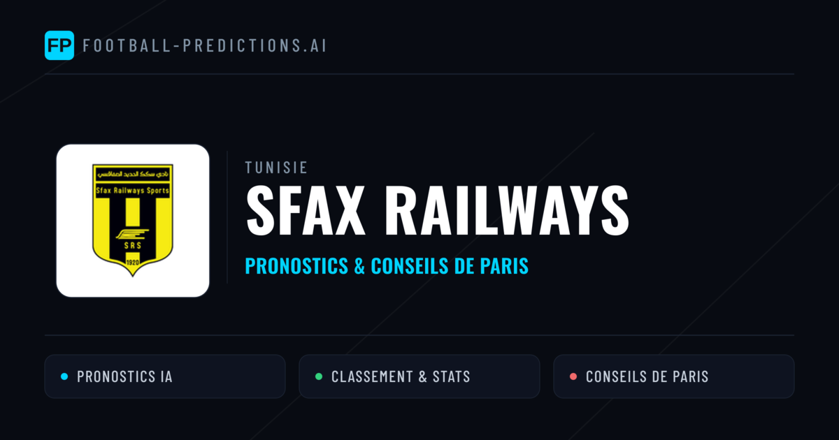 Sfax Railways Pronostics & Statistiques