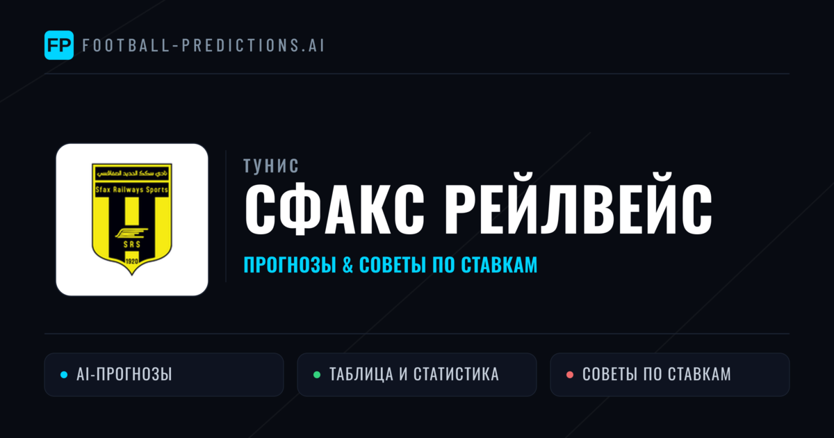 Сфакс Рейлвейс прогнозы и статистика
