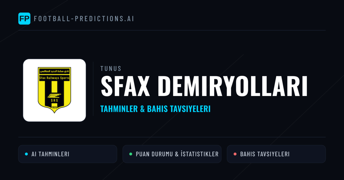 Sfax Demiryolları Tahminleri & İstatistikler