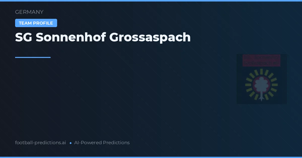 SG Sonnenhof Grossaspach Predictions & Stats