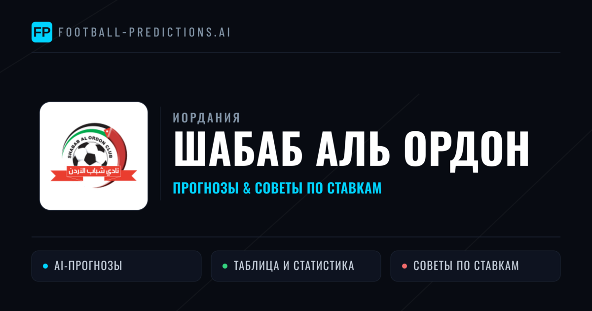 Шабаб Аль Ордон прогнозы и статистика