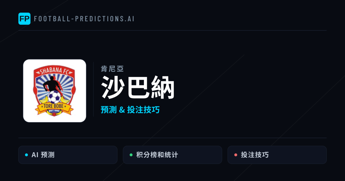 沙巴納 運彩分析｜足球預測與數據