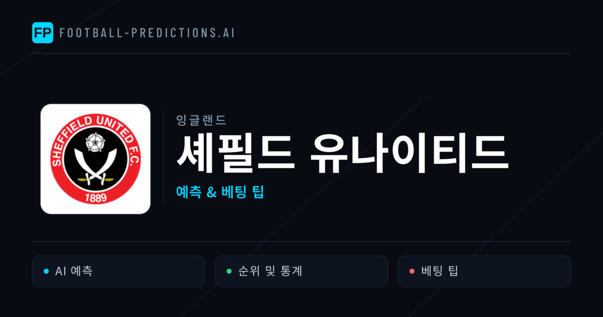 셰필드 유나이티드 축구 예측 & 통계