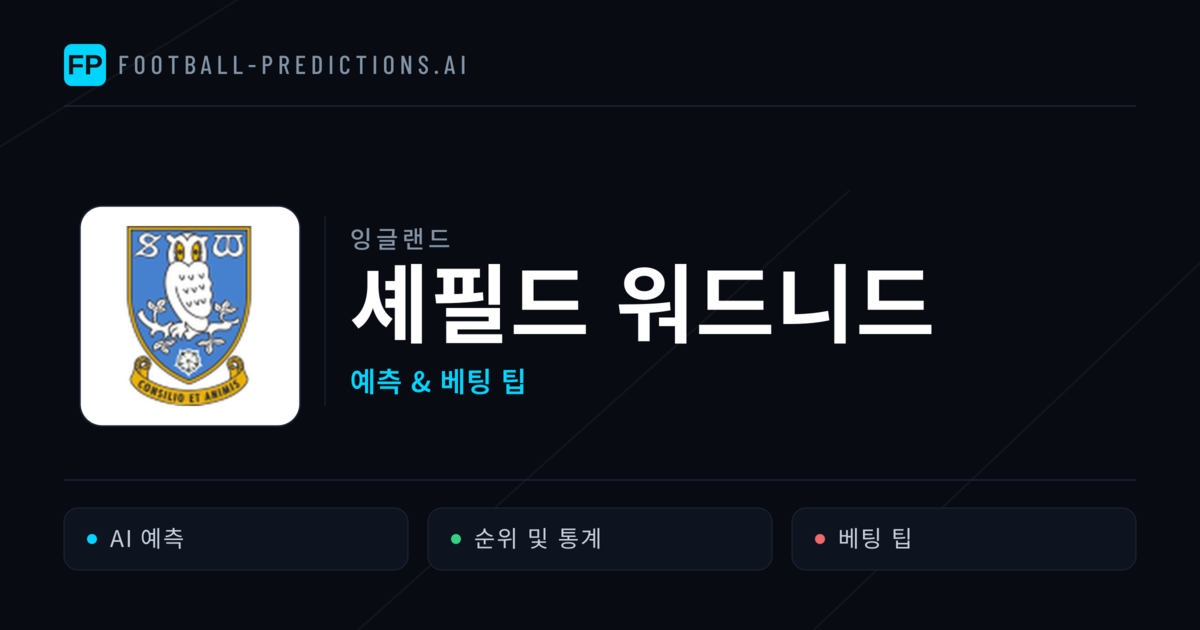 셰필드 워드니드 축구 예측 & 통계