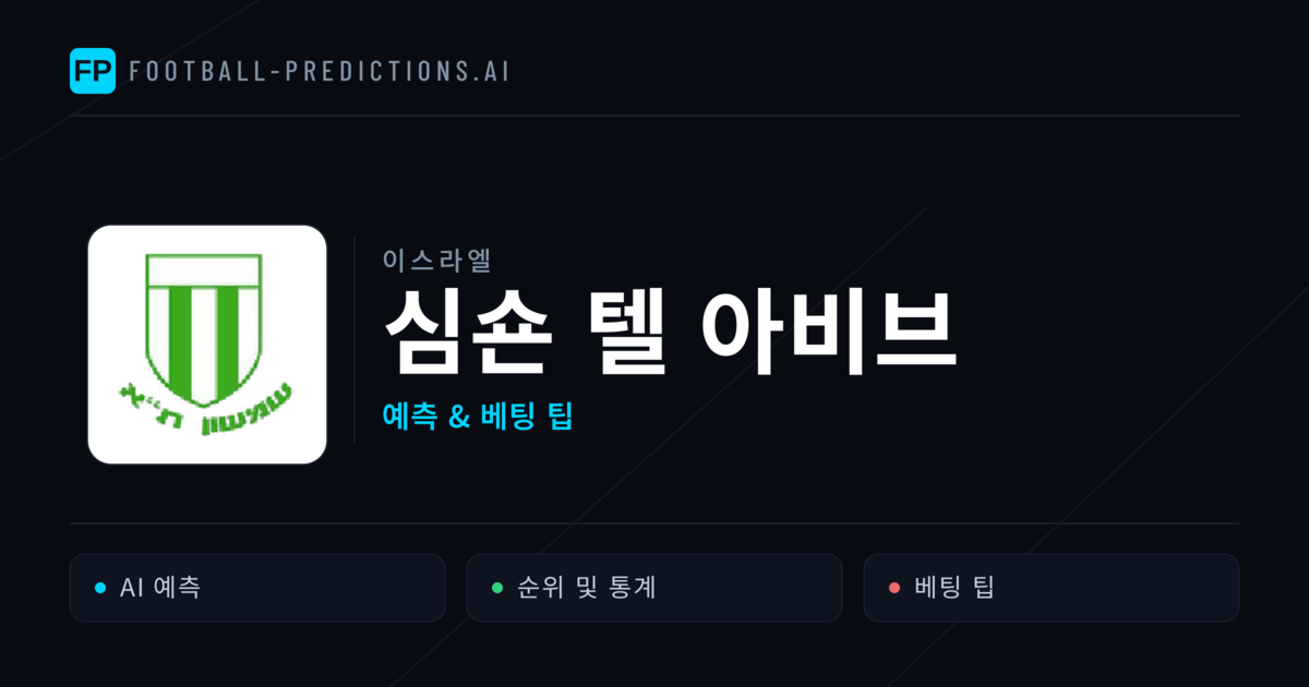 심숀 텔 아비브 축구 예측 & 통계