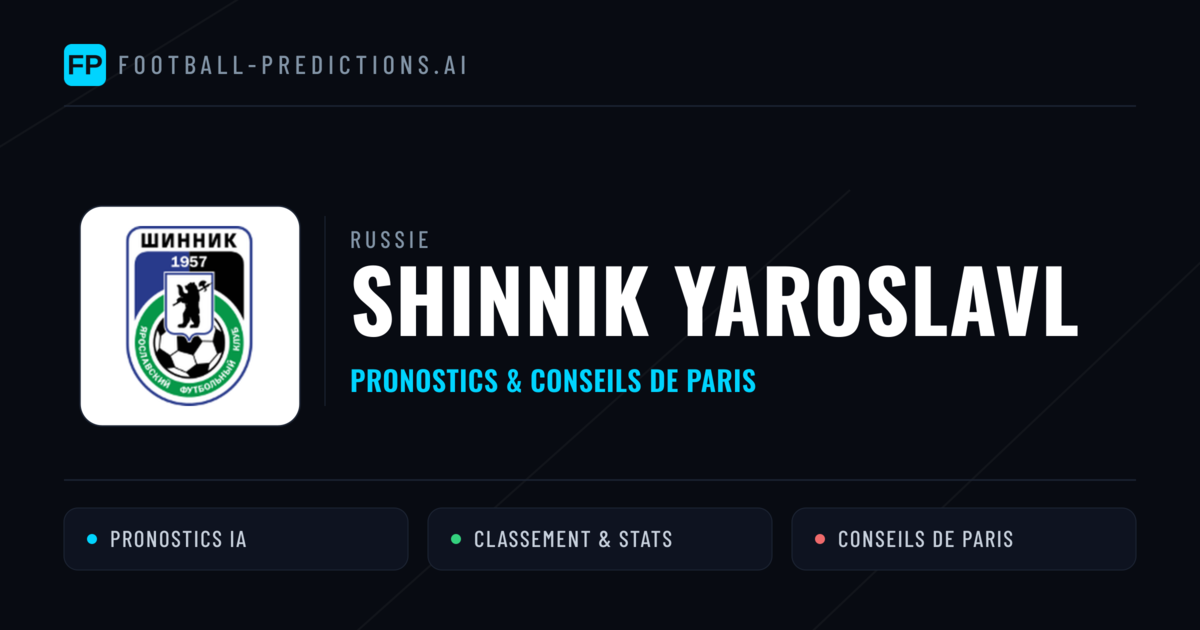 Shinnik Yaroslavl Pronostics & Statistiques