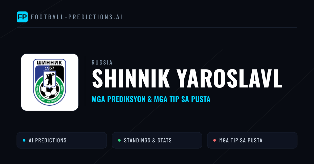 Shinnik Yaroslavl Predictions & Stats