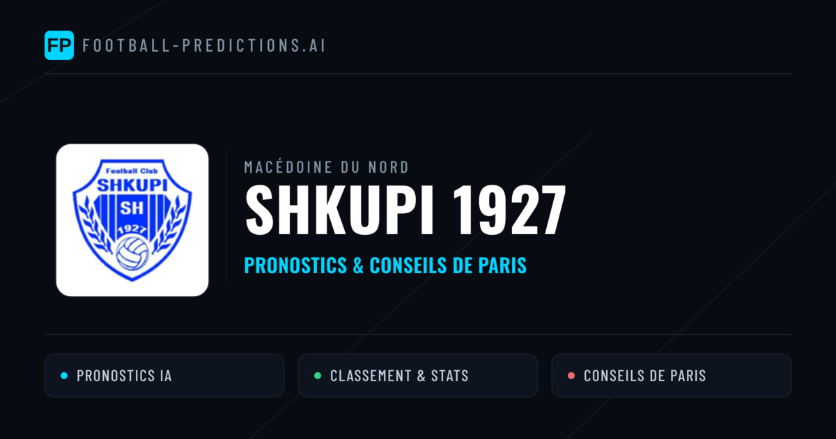 Shkupi 1927 Pronostics & Statistiques