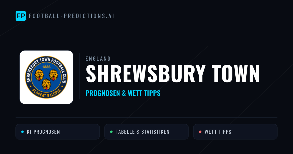 Shrewsbury Town Prognosen & Statistiken