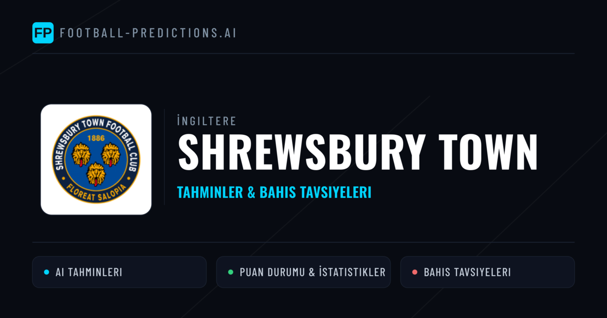 Shrewsbury Town Tahminleri & İstatistikler