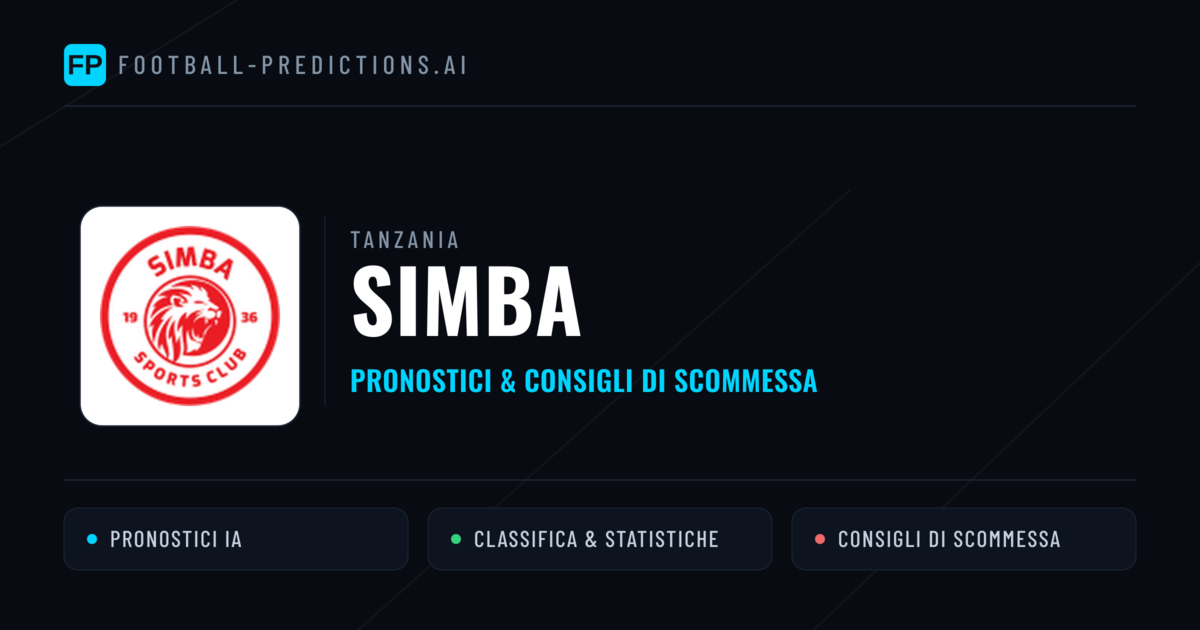 Pronostici e Statistiche Simba
