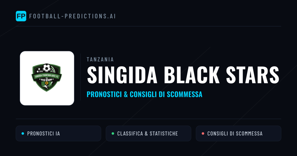Pronostici e Statistiche Singida Black Stars