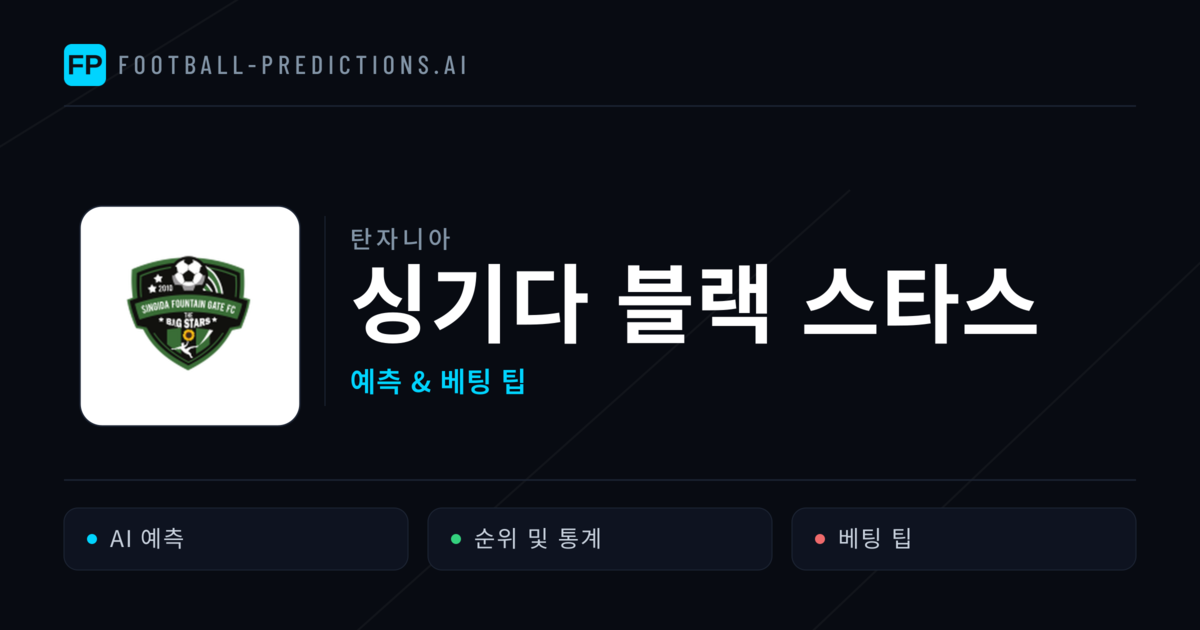 싱기다 블랙 스타스 축구 예측 & 통계