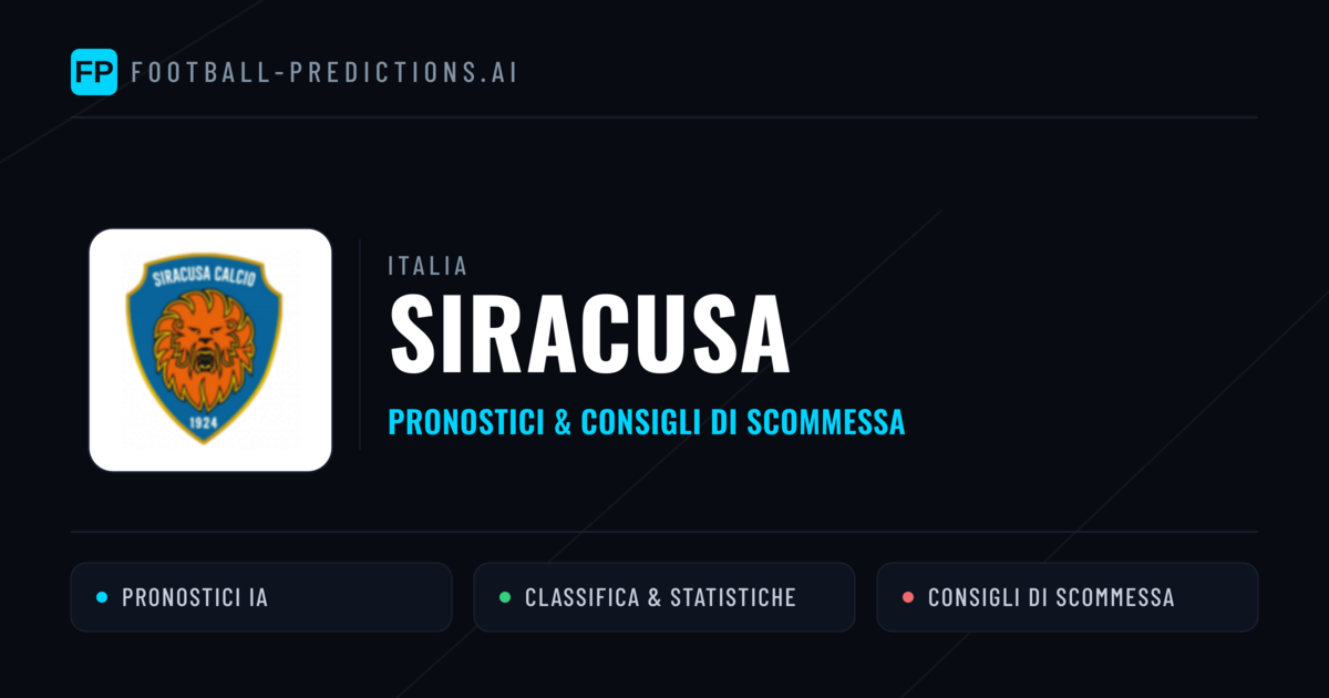 Pronostici e Statistiche Siracusa