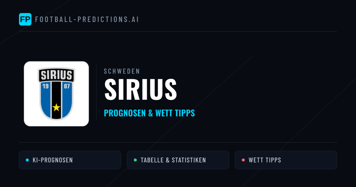 Sirius Prognosen & Statistiken