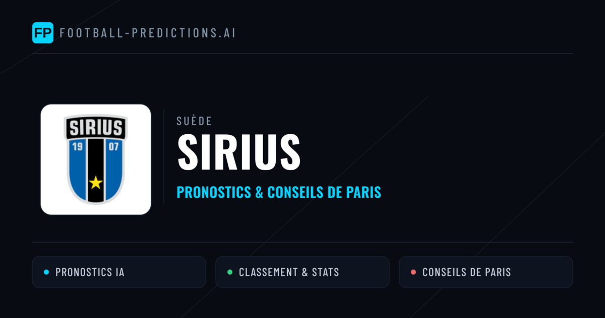 Sirius Pronostics & Statistiques