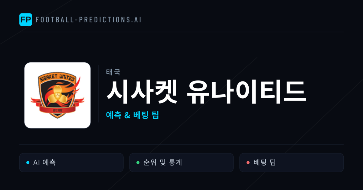 시사켓 유나이티드 축구 예측 & 통계