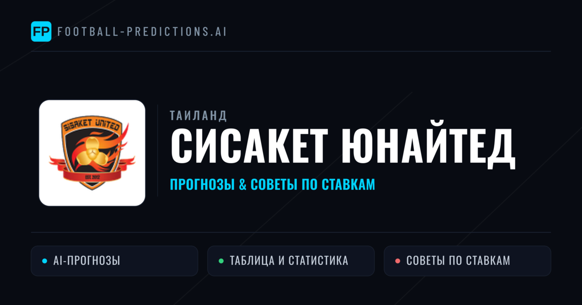 Сисакет Юнайтед прогнозы и статистика