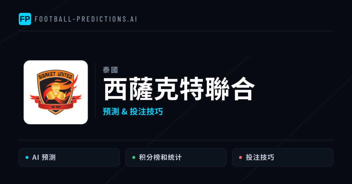 西薩克特聯合 運彩分析|足球預測與數據